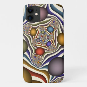 Flying Up Colorful Modern Abstract Fractal Art iPhone 11 Case