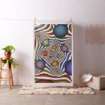 Flying Up Colorful Modern Abstract Fractal Art Fabric