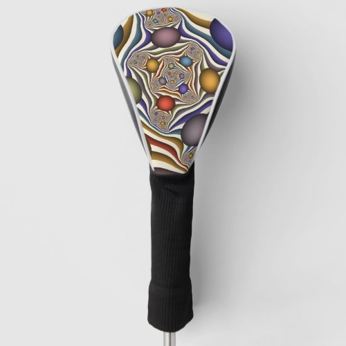 Flying Up Colorful Modern Abstract Fractal Art Golf Head Cover