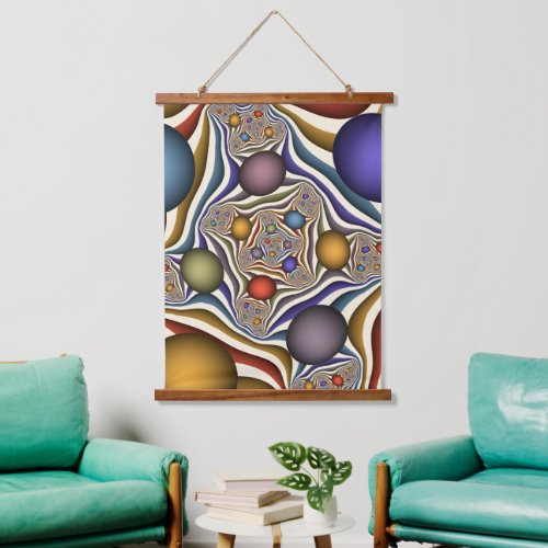 Flying Up Colorful Modern Abstract Fractal Art Hanging Tapestry
