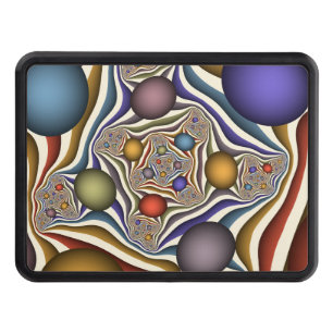 Flying Up Colorful Modern Abstract Fractal Art Hitch Cover