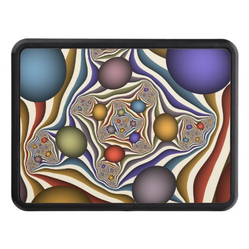 Flying Up Colorful Modern Abstract Fractal Art Hitch Cover