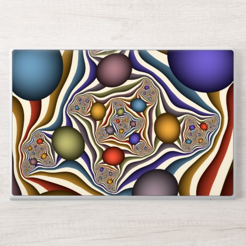 Flying Up Colorful Modern Abstract Fractal Art HP Laptop Skin