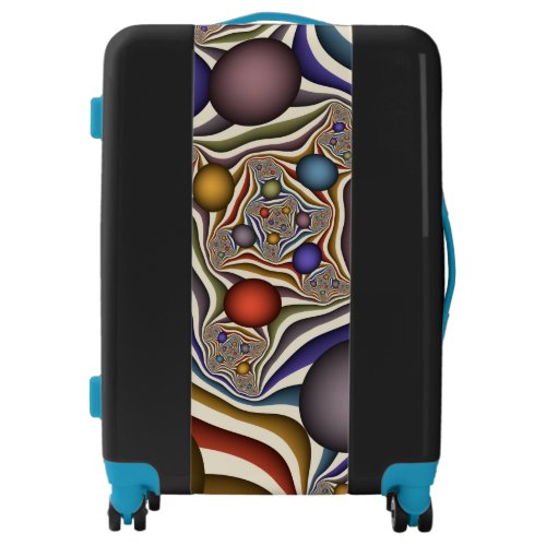 Flying Up Colorful Modern Abstract Fractal Art Luggage