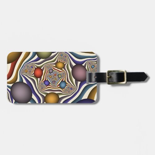 Flying Up Colorful Modern Abstract Fractal Art Luggage Tag