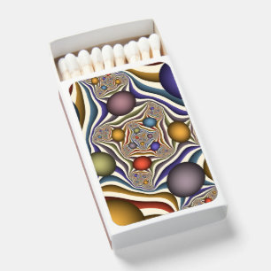 Flying Up, Colorful Modern Abstract Fractal Art Matchboxes