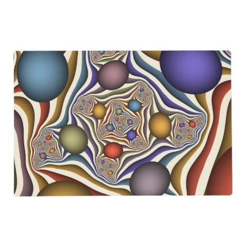 Flying Up Colorful Modern Abstract Fractal Art Placemat
