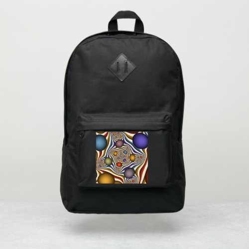 Flying Up Colorful Modern Abstract Fractal Art Port Authority Backpack