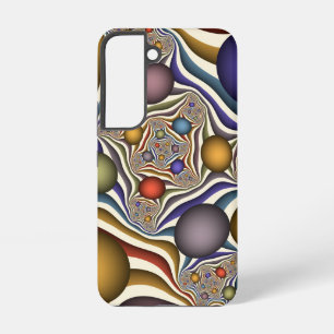 Flying Up, Colorful Modern Abstract Fractal Art Samsung Galaxy S22 Case