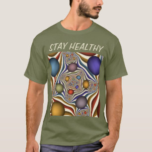 Flying Up Colorful Modern Abstract Fractal Art T-Shirt