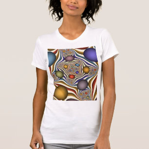 Flying Up, Colorful Modern Abstract Fractal Art T-Shirt