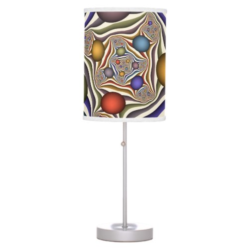 Flying Up Colorful Modern Abstract Fractal Art Table Lamp
