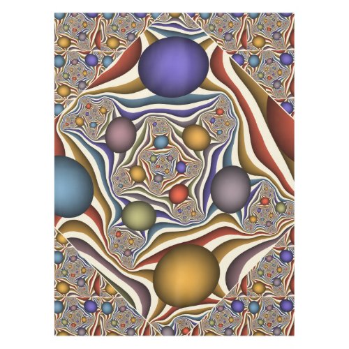 Flying Up Colorful Modern Abstract Fractal Art Tablecloth