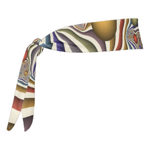 Flying Up, Colorful Modern Abstract Fractal Art Tie Headband