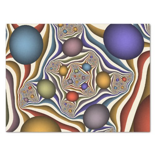 Flying Up Colorful Modern Abstract Fractal Art Tissue Paper