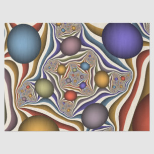 Flying Up Colorful Modern Abstract Fractal Art Tissue Paper