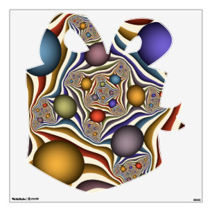 Flying Up Colorful Modern Abstract Fractal Art Wall Decal