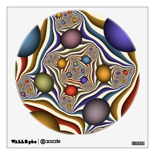 Flying Up Colorful Modern Abstract Fractal Art Wall Decal