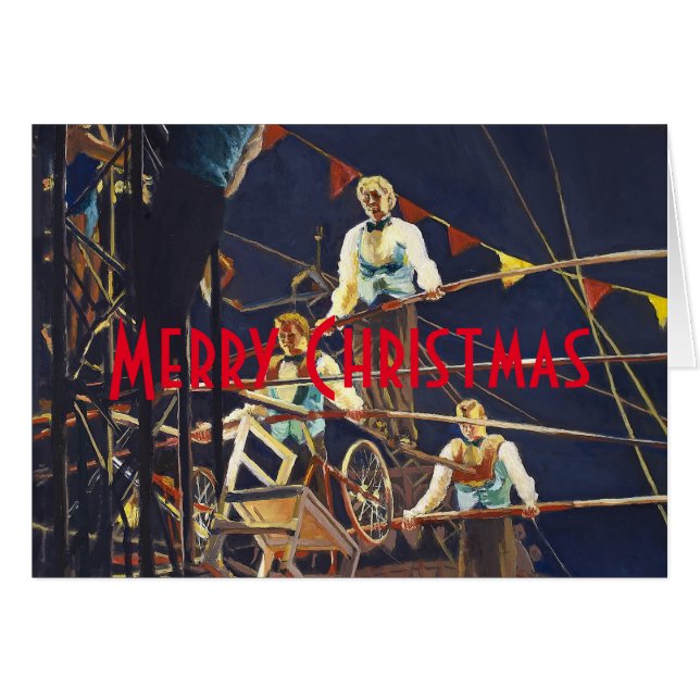 Flying Wallendas Daring Trapeze Circus Act Cards (Front Horizontal)