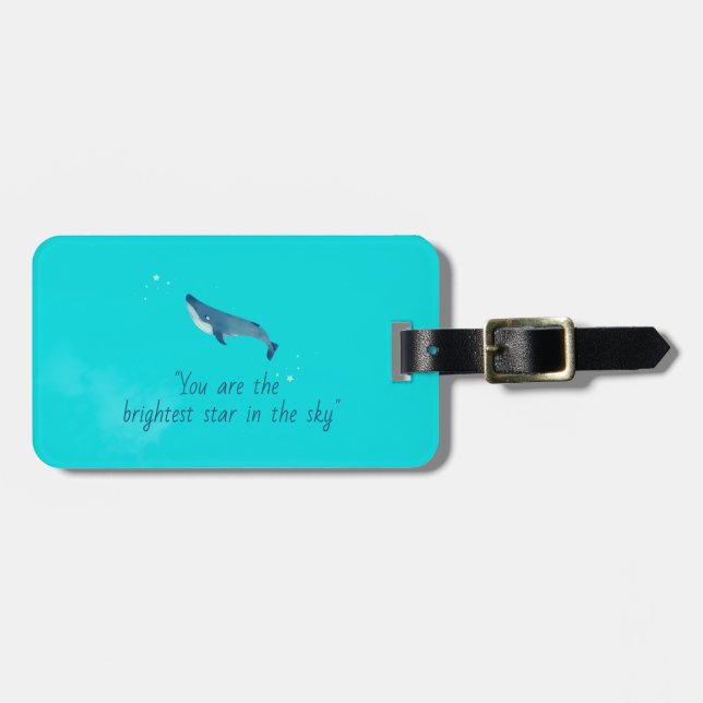 Flying Whale Luggage Tag (Front Horizontal)