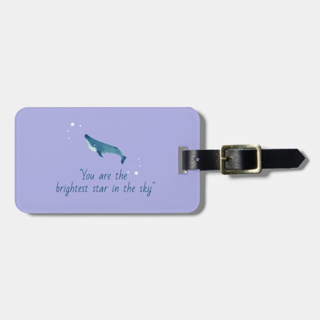Flying Whale Luggage Tag (Front Horizontal)