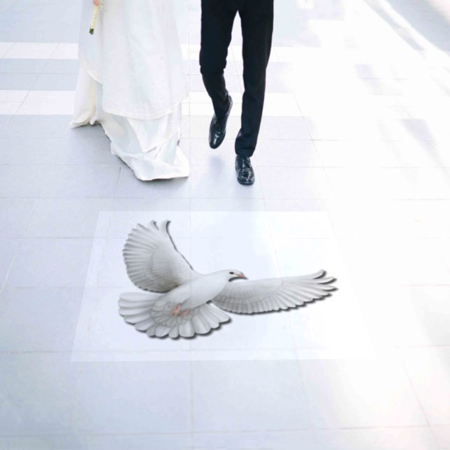Flying White Dove Art Floor Decals (Wedding)