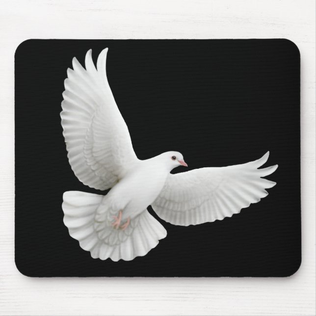Flying White Dove Mousepad (Front)