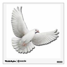 Flying White Turtle Dove Wall Decal