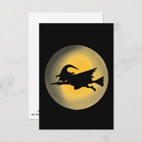 Flying Wicked Witch Silhouette Card