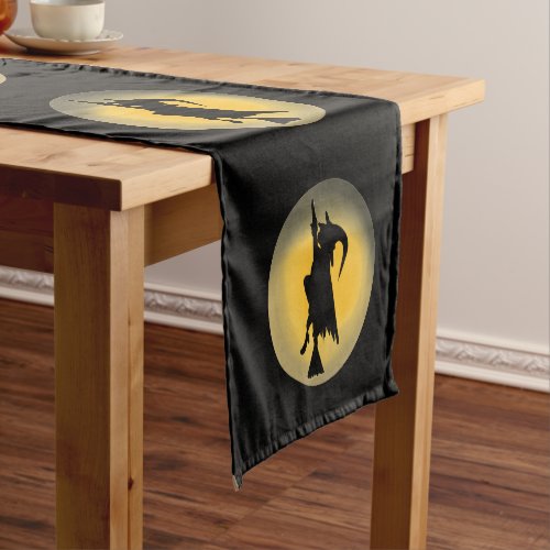 Flying Wicked Witch Silhouette Short Table Runner