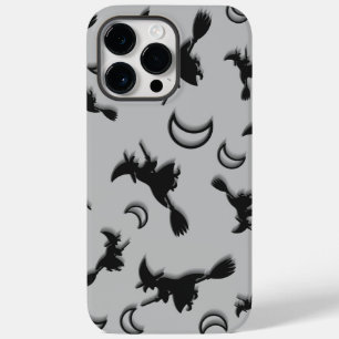 Flying witch among half moon at Halloween night 3D Case-Mate iPhone 14 Pro Max Case
