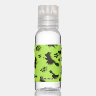 Flying witch among stars at Halloween night 3D  Hand Sanitizer