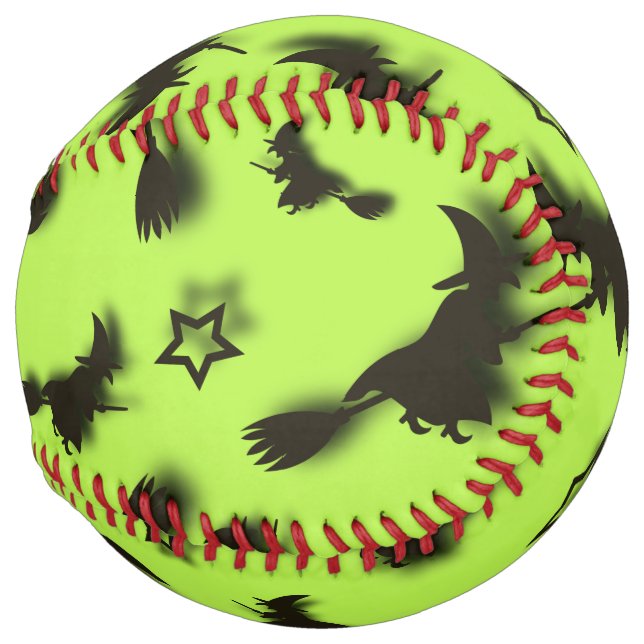 Flying witch among stars at Halloween night 3D  Softball (Front Right)