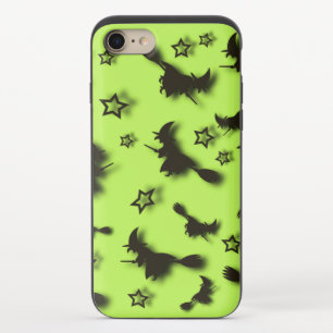 Flying witch among stars at Halloween night 3D  iPhone 8/7 Slider Case