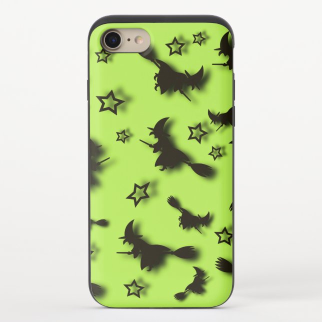 Flying witch among stars at Halloween night 3D  Uncommon iPhone Case (Back)