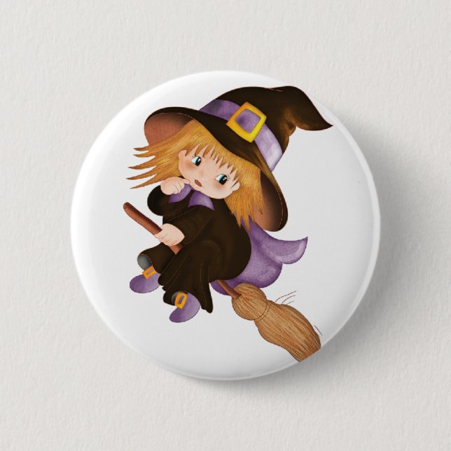 Flying Witch Button (Front)