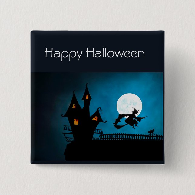 Flying Witch Button (Front)