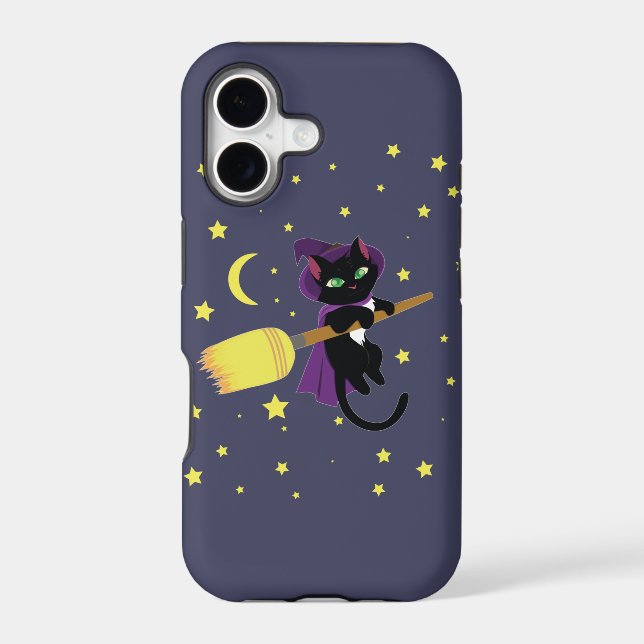 Flying Witch Cat Iphone Case (Back)