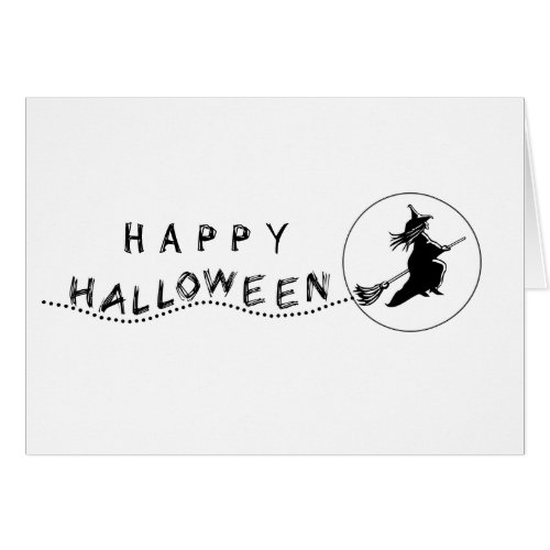 Flying Witch Halloween Greeting Card