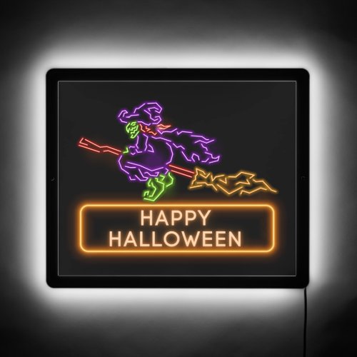 Flying Witch Halloween Neon LED Sign