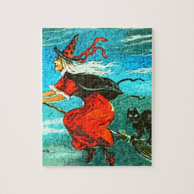 Flying Witch Jigsaw Puzzle (Vertical)