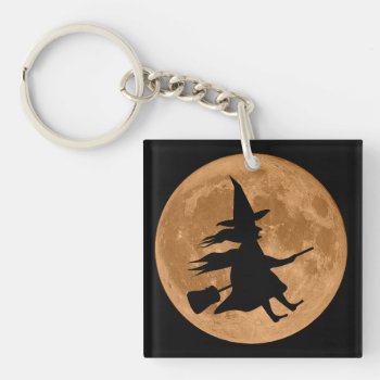 Flying Witch Keychain by KenKPhoto at Zazzle