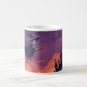 Flying Witch Mug Classic Halloween Coffee Cup