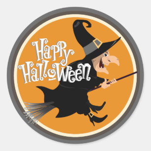 Halloween Stickers Sorting Hat 30 Flake Stickers Poisonous Brews Black Cat Witch Craft Cards Broom Stick