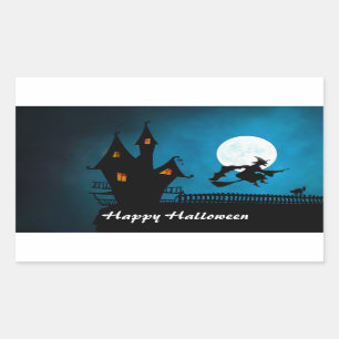 Flying Witch Rectangular Sticker