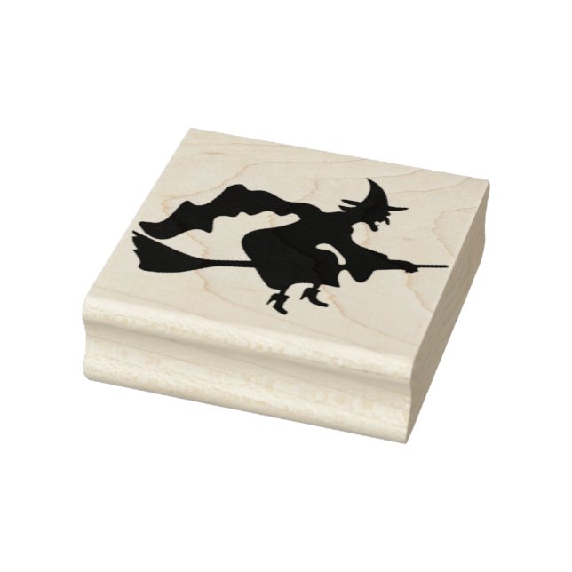 Flying witch  rubber stamp (Stamp)