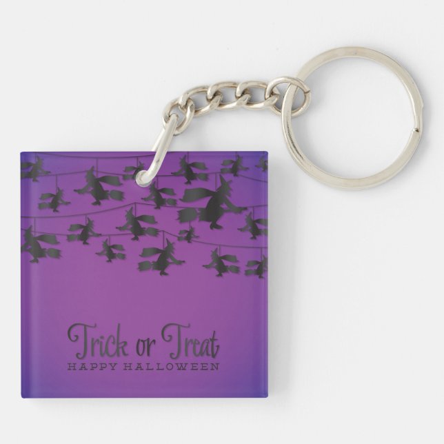 Flying witch string keychain (Back)