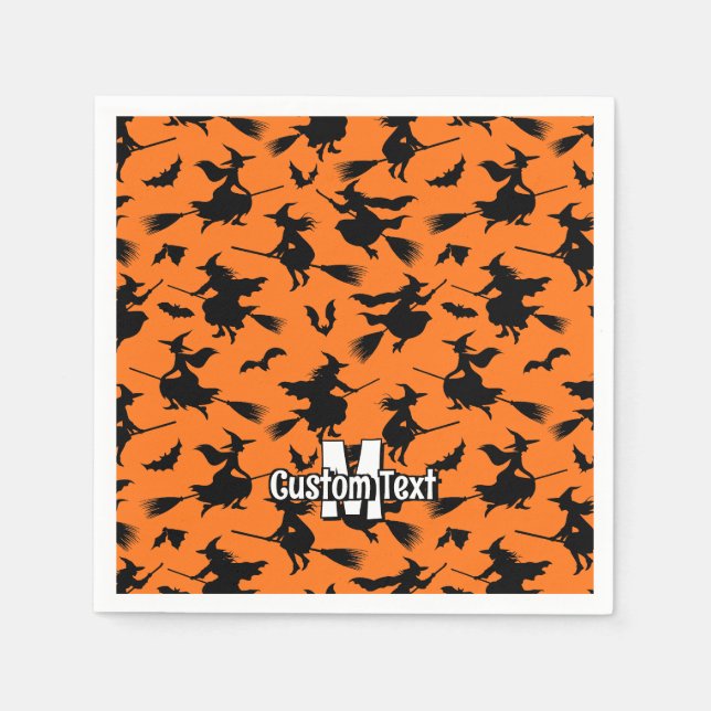 Flying Witches Pattern Napkins (Front)