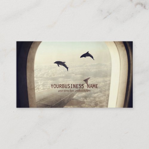 Flying with Dolphins Business Card Template