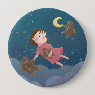 Flying with Gingerbread Cookies Dream Button